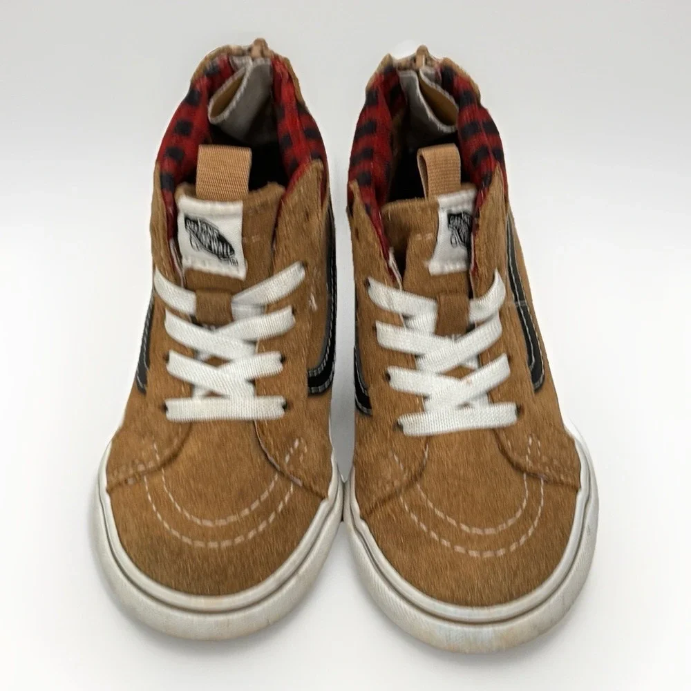 Vans Sk8 Hi MTE Kids Size 8 Brown Suede Cold Weather Primaloft Lined Skate Shoes